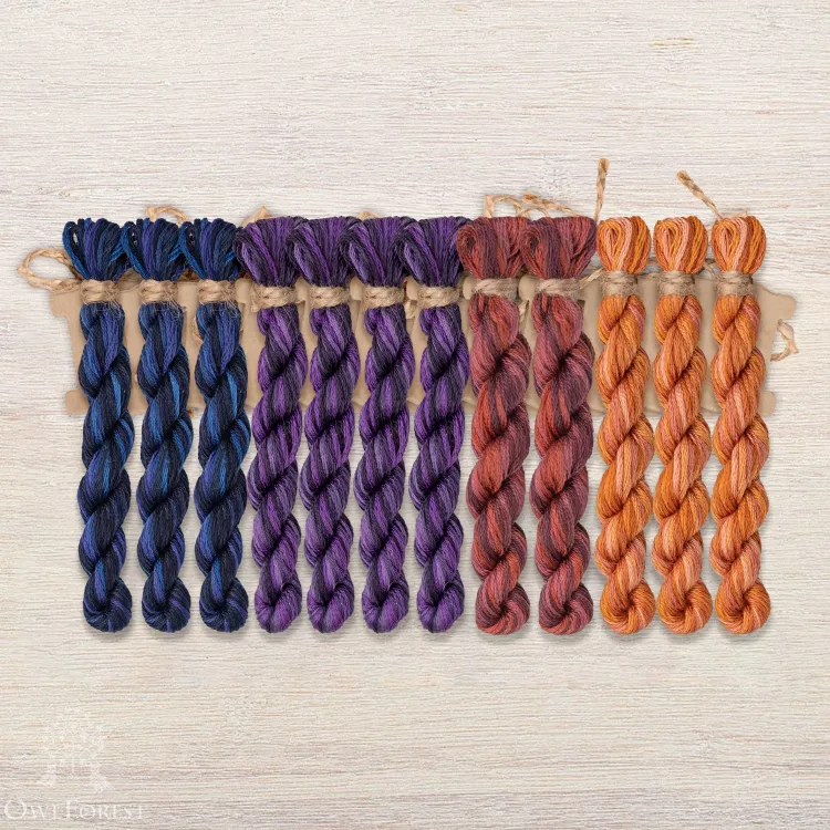 Набор ниток OwlForest для схемы «Геральдическая буквица» (DMC)