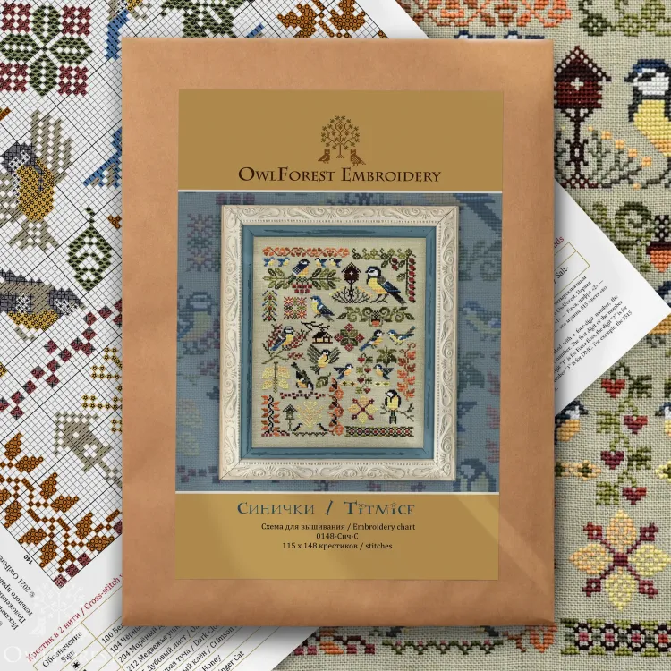 Схема для вышивания «Синички»