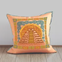 Печатная схема для вышивания «Индейские мотивы. Пирамида» 5 цветов