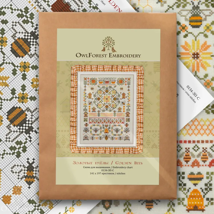 Схема для вышивания «Золотые пчёлы»