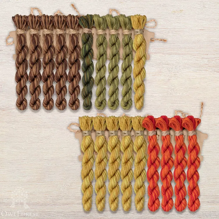 Набор ниток OwlForest для схемы «Стражи Красного замка» (DMC)