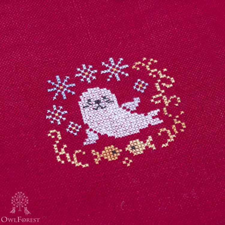 Схема для вышивания «Новогодние нерпята» 