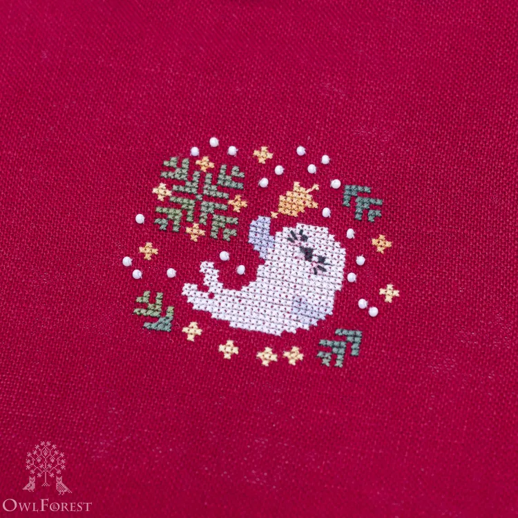 Схема для вышивания «Новогодние нерпята» 