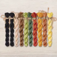 Набор ниток OwlForest для схемы «Тыквенная ночь» (DMC)