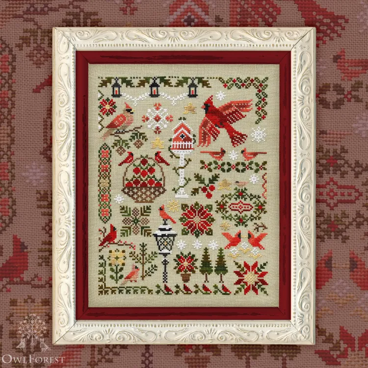 Схема для вышивания «Красные кардиналы»