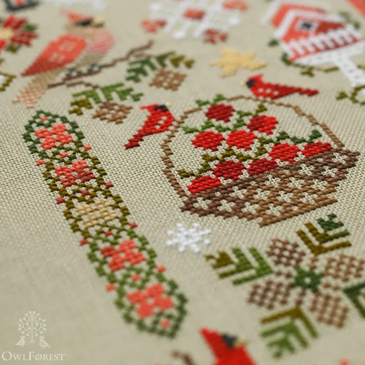 Схема для вышивания «Красные кардиналы»