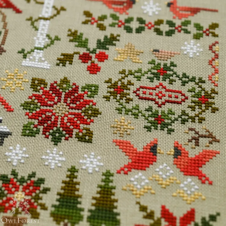 Схема для вышивания «Красные кардиналы»