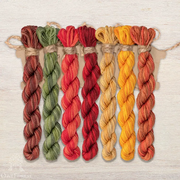 Набор ниток OwlForest для схемы «Летучий корабль. День» (DMC) 