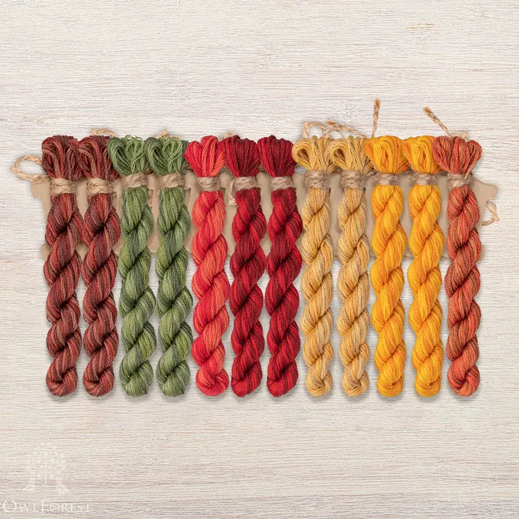 Набор ниток OwlForest для схемы «Летучий корабль. День» (DMC) 