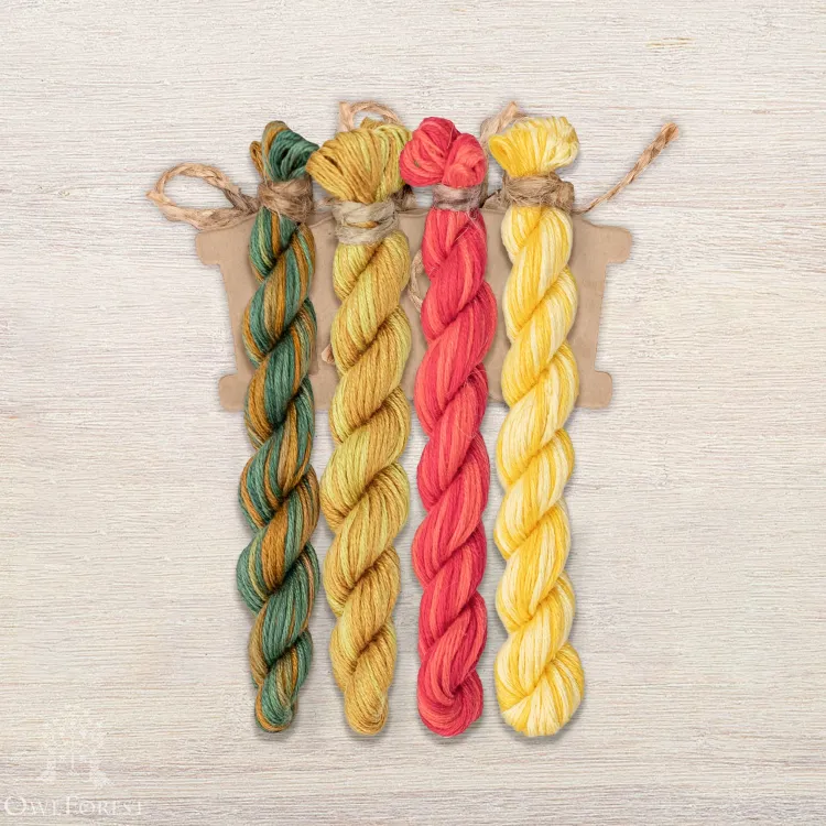 Набор ниток OwlForest для схемы «Жар-птица» (ПНК)