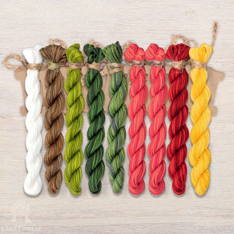 Набор ниток OwlForest для схемы «Сезон заготовок. Помидоры» (ПНК)