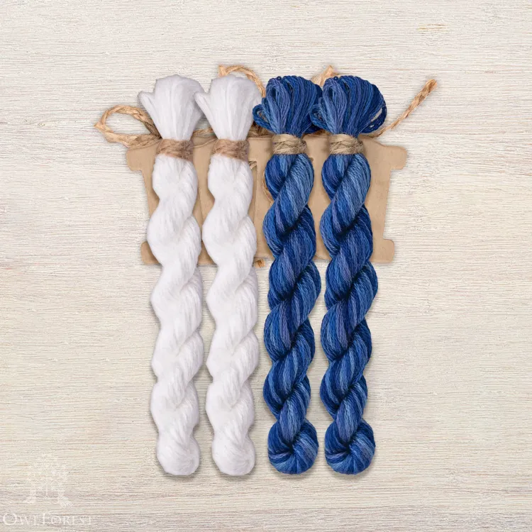 Набор ниток OwlForest для схемы «Новогодний лес» (DMC)