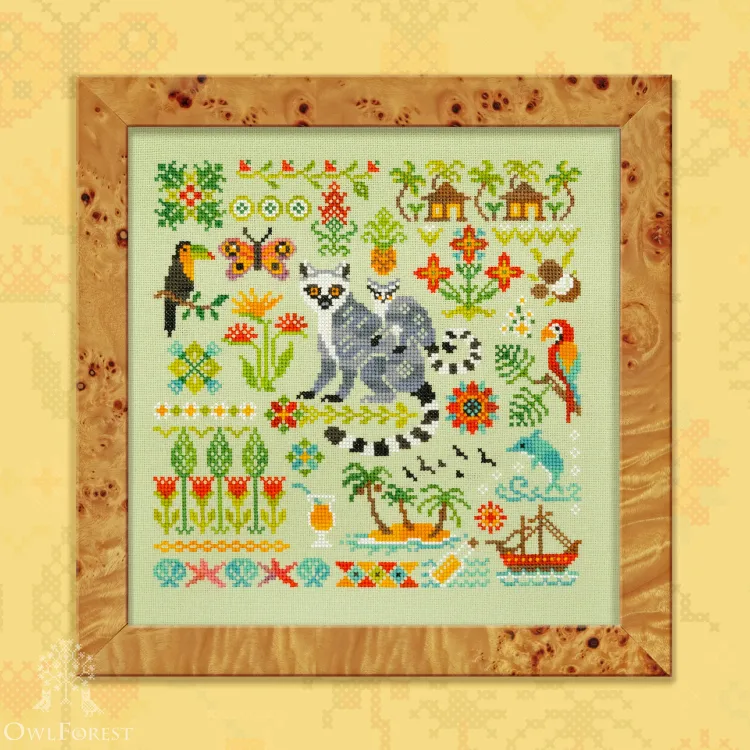 Схема для вышивания «Лемурия. Лемур»