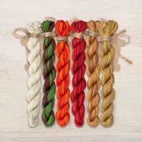 Набор ниток OwlForest для схемы «Мухоморчики» (ПНК)