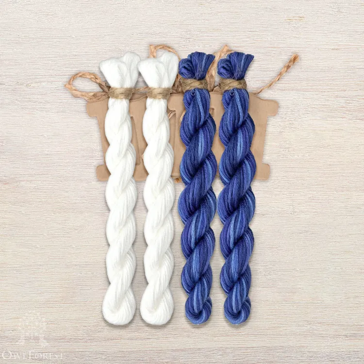 Набор ниток OwlForest для схемы «Новогодний лес» (ПНК)