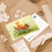 Открытка «Осень на грибочке»