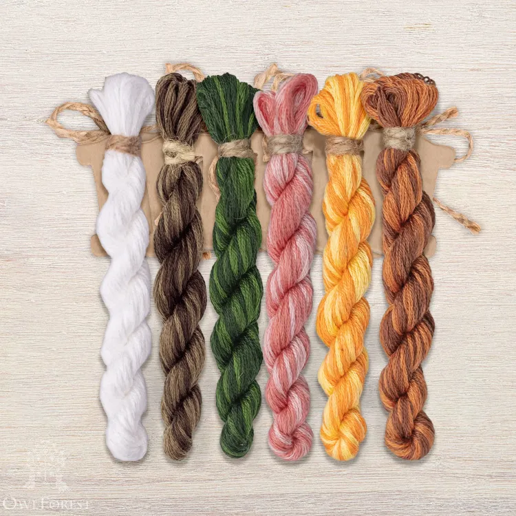 Набор ниток OwlForest для схемы «Вам букет!» (DMC)