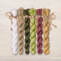 Набор ниток OwlForest для схемы «Улиточные домики. Виноград» (DMC)