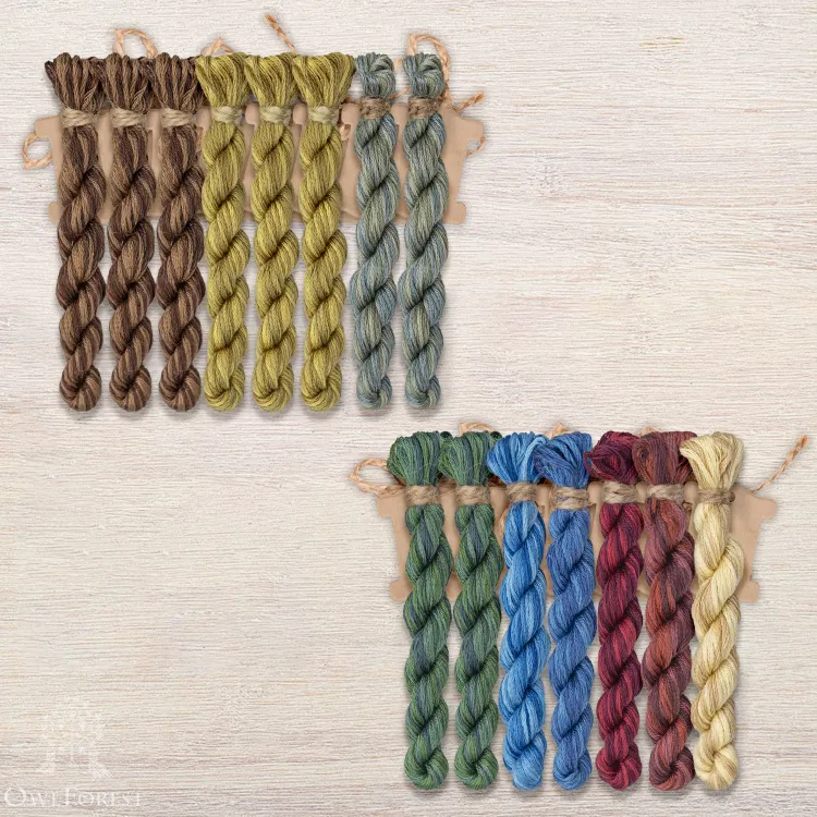 Набор ниток OwlForest для схемы «Полёт фантазии» (DMC)
