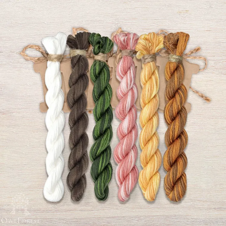 Набор ниток OwlForest для схемы «Вам букет!» (ПНК)