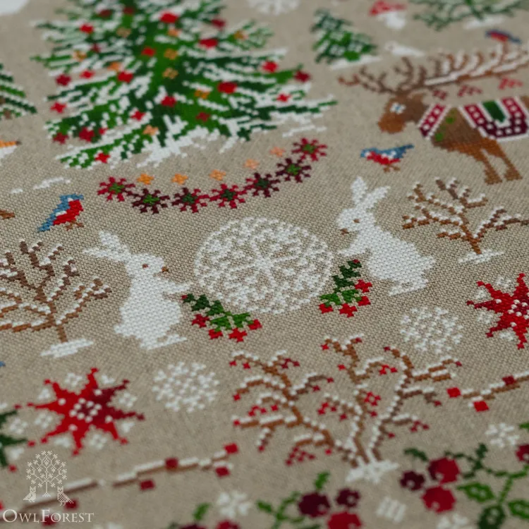 Бесплатная схема для вышивания «В лесу родилась ёлочка»