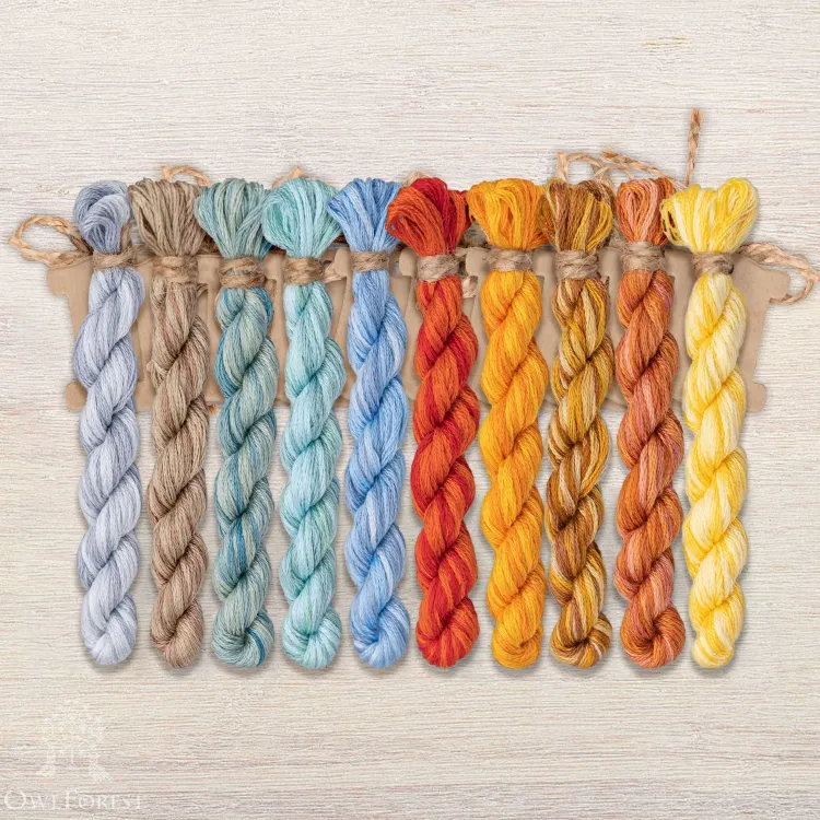 Набор ниток OwlForest для схемы «Вокруг Солнца» (DMC)