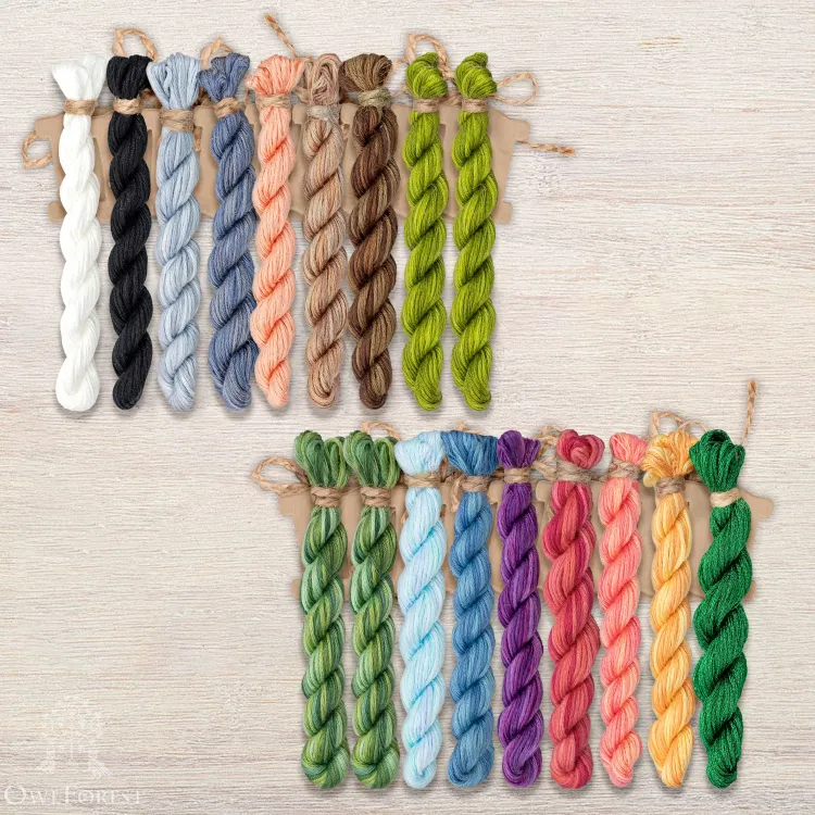 Набор ниток OwlForest для схемы «Изумрудный город» (ПНК)