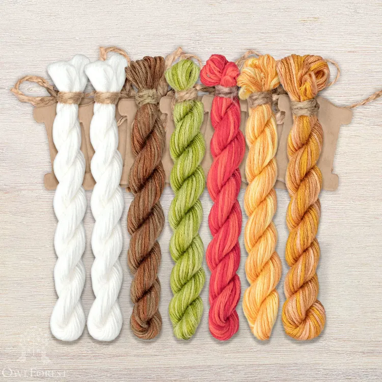 Набор ниток OwlForest для схемы «Пасхальное утро» (ПНК)