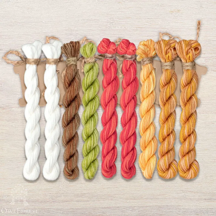 Набор ниток OwlForest для схемы «Пасхальное утро» (ПНК)