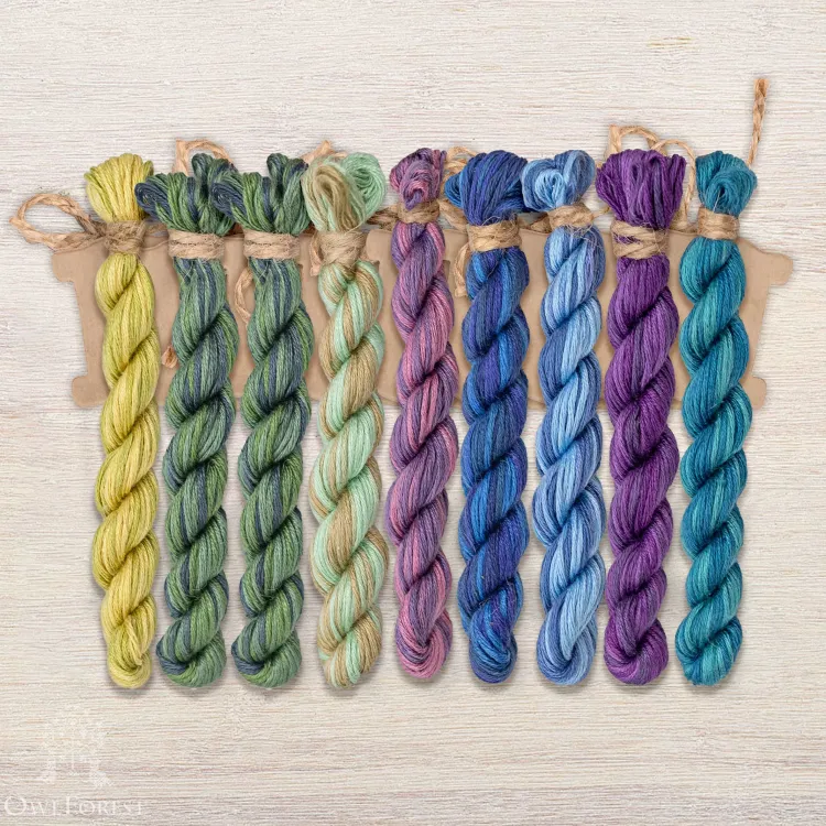 Набор ниток OwlForest для схемы «Весенняя азбука» (ПНК)