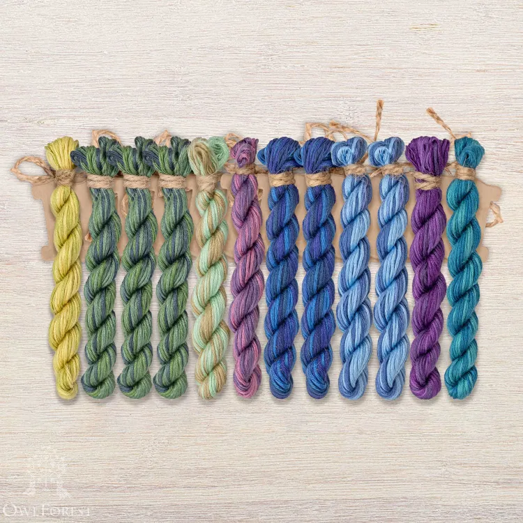 Набор ниток OwlForest для схемы «Весенняя азбука» (ПНК)