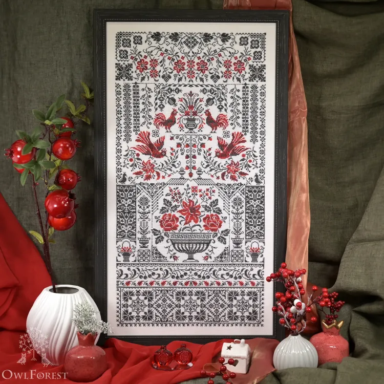 Схема для вышивания «Красное и чёрное»