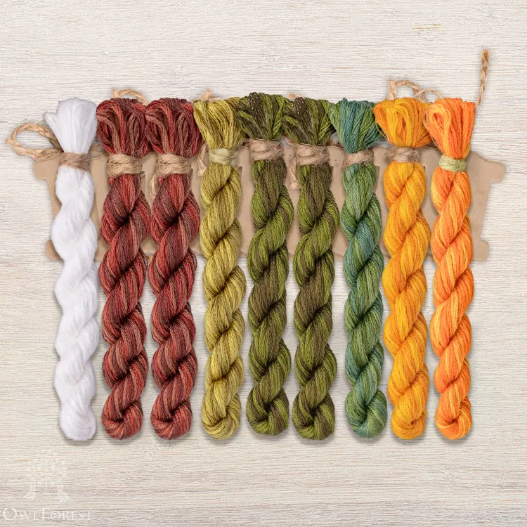 Набор ниток OwlForest для схемы «Морошковое лето» (DMC)