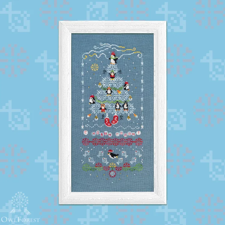 Бесплатная схема для вышивания «Вечеринка на Южном полюсе»