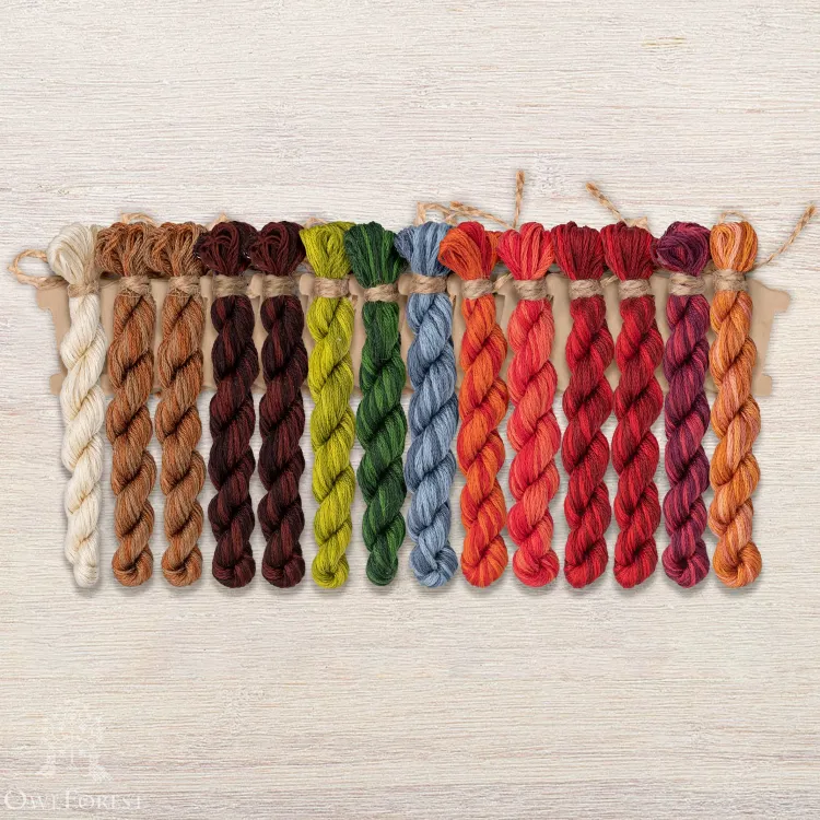 Набор ниток OwlForest для схемы «Борщ» (DMC)