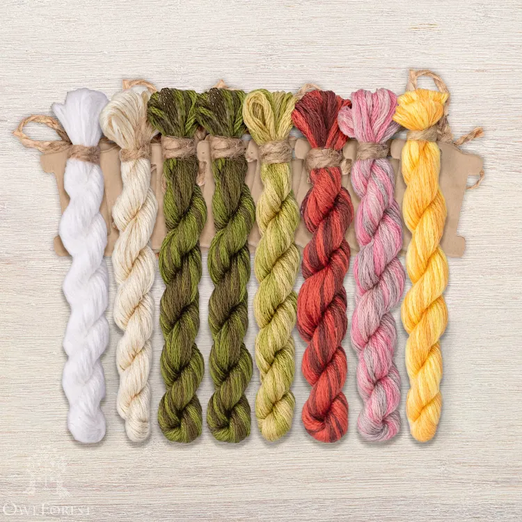 Набор ниток OwlForest для схем «Лекарственные растения» (DMC)