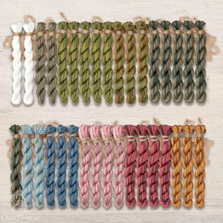 Набор ниток OwlForest для схемы «Вечноцветущий сад» (ПНК)