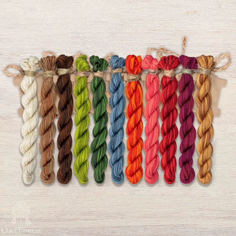 Набор ниток OwlForest для схемы «Борщ» (ПНК)