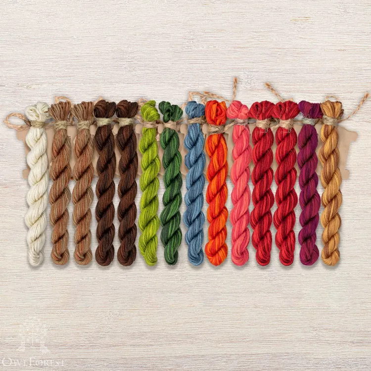 Набор ниток OwlForest для схемы «Борщ» (ПНК)