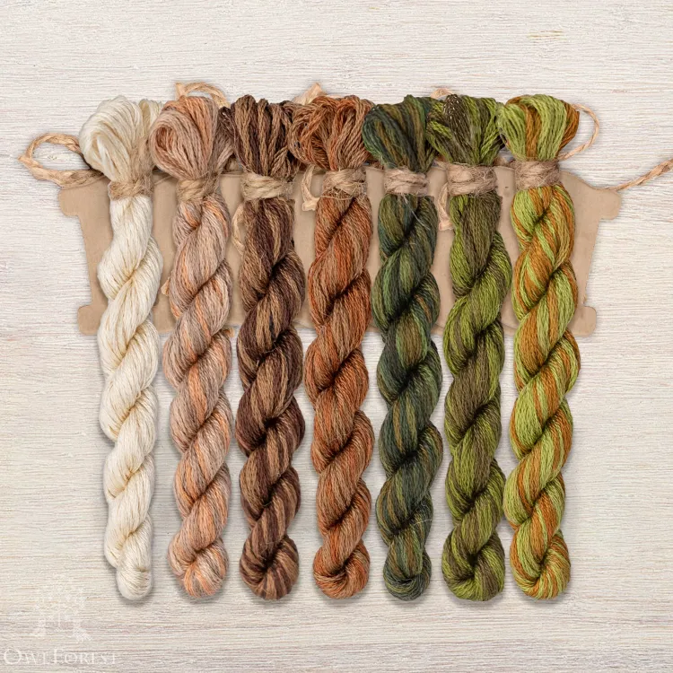 Набор ниток OwlForest для схемы «Лесной орех» (DMC)