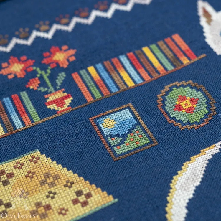 Схема для вышивания «Кот и поэзия»