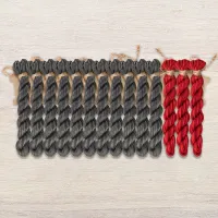 Набор ниток OwlForest для схемы «Красное и чёрное» (ПНК)