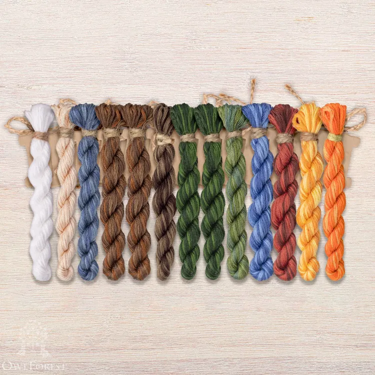 Набор ниток OwlForest для схемы «Красная шапочка» (DMC)