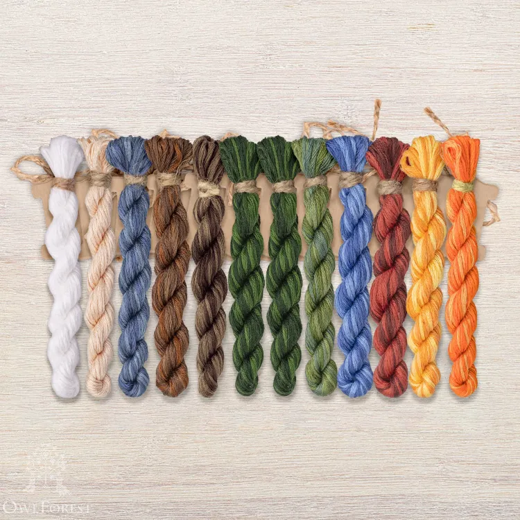 Набор ниток OwlForest для схемы «Красная шапочка» (DMC)