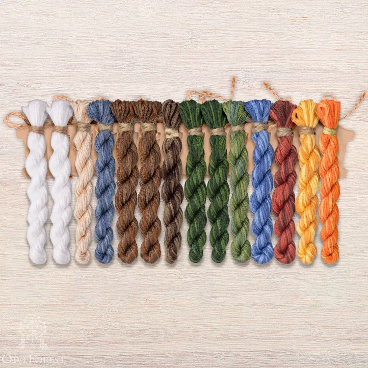 Набор ниток OwlForest для схемы «Красная шапочка» (DMC)