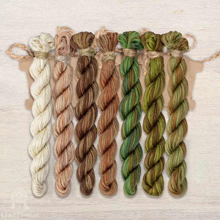 Набор ниток OwlForest для схемы «Лесной орех» (ПНК)