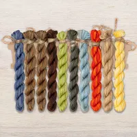 Набор ниток OwlForest для схемы «Лесные домишки. Бобры» (ПНК)