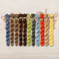 Набор ниток OwlForest для схемы «Лесные домишки. Бобры» (ПНК)