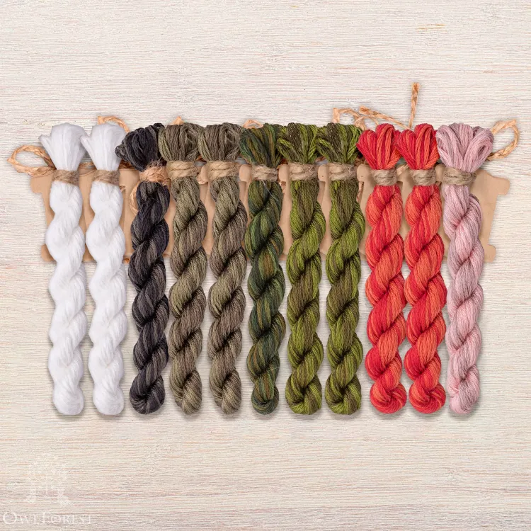 Набор ниток OwlForest для схемы «Садовые карпы» (DMC)