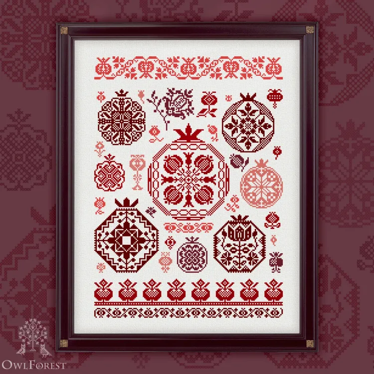 Схема для вышивания «Гранатовый квакер»